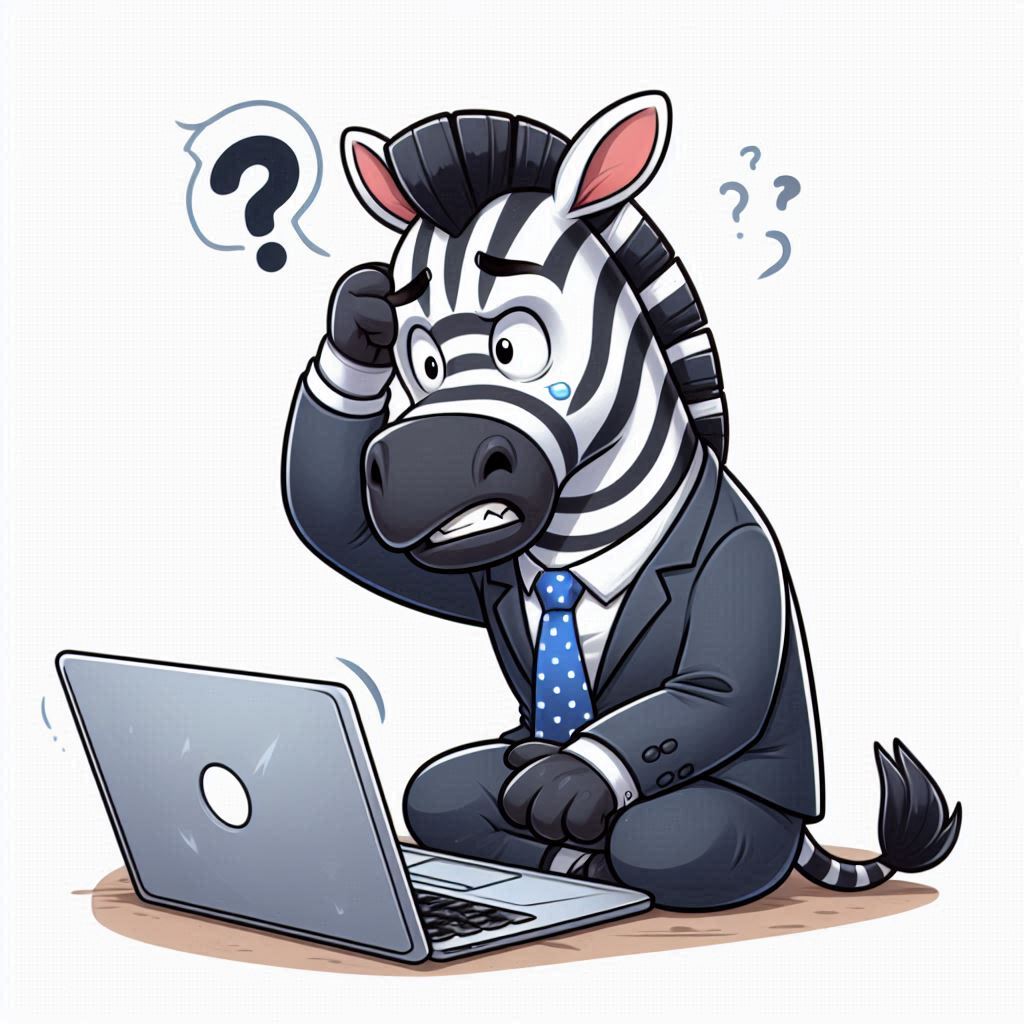 zebra cannot remember his password